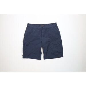 Victorinox Mens Size 32 Faded Lined Outdoor Hiking Trekking Cargo Shorts Blue